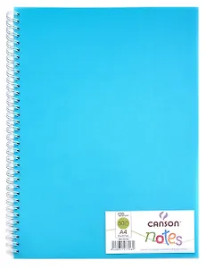 Блокнот для эскизов А4 50л "Notes" 120г/м2, гол.пласт.обл, спираль, Canson