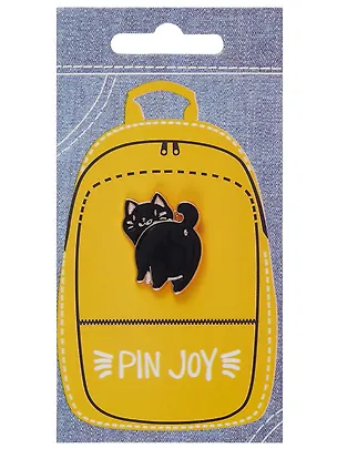 Значок Pin Joy Котик с хвостиком (черный) (металл) (12-08599-920) 2856705