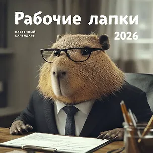 Календарь 2026г 300*300 "Рабочие лапки" настенный, на скрепке 3120706