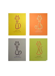 Записная книжка А6 128л "HIMI CAT" карт.обл., вырубка, ляссе, инд.уп., ассорти