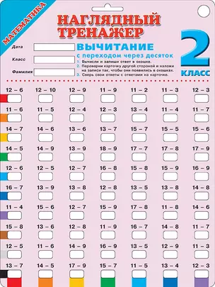 Математика. Вычитание с переходом через десяток. 2 класс — 359324 — 1