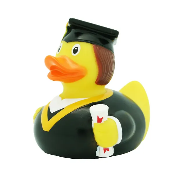 Игрушка для ванной, уточка резиновая FUNNY DUCKS "Уточка студент" (1887) 2530539 — 1