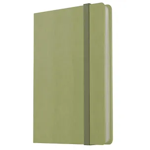 Книга для записей А4- 96л кл. "Joy Book. Чай матча" иск.кожа, тонир.блок, скругл.углы, ляссе, резинка 3075563