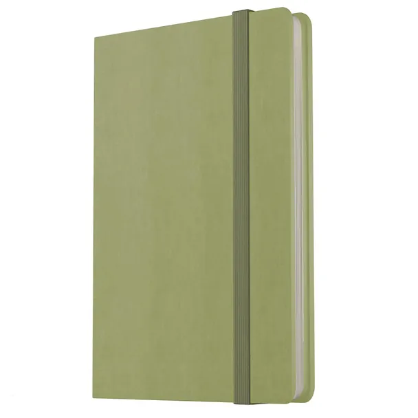 Книга для записей А4- 96л кл. "Joy Book. Чай матча" иск.кожа, тонир.блок, скругл.углы, ляссе, резинка 3075563 — 1
