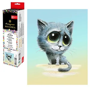 Набор для творчества. Алмазная мозаика Phoenix plus "Котенок", 20 х 25 см