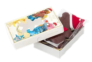 Домашнее шоколадное печенье СЧАСТЬЕ, Шоколадный Мишка, с ганашем из белого шоколада, 100г 3125647