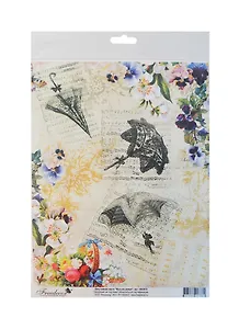 Декупажная карта Музыка дождя А4 (tdk3015)