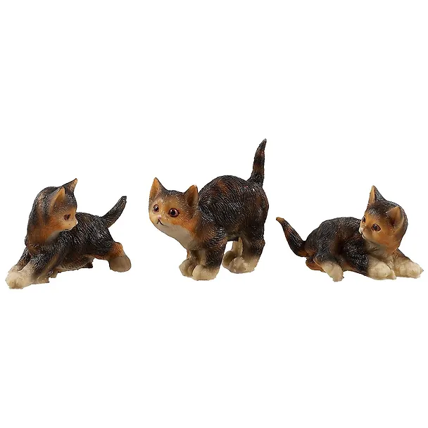 Фигурка Кошечка серая в полоску (полистоун) (7,5см) 2619162 — 2