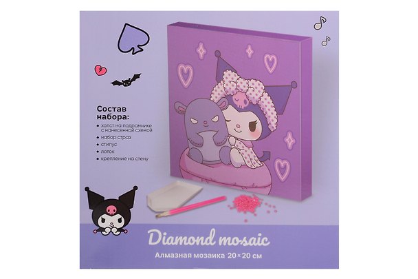 Набор для творчества. Алмазная мозаика «K-3 Sanrio», 20 х 20 см, на подрамнике 3129509 — 1