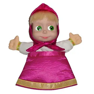 Игрушка, Мульти Пульти, "Маша,  Кукла на руку (из м/ф Маша и Медведь)" , 27 см, 2351997