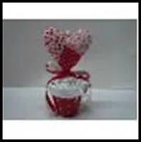 Декоративное интерьерное украшение (25387) Сердечко в горшочке из ткани (полиэстер) и ПВХ (18,5см) 2339954