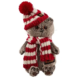 Мягкая игрушка Басик в полосатой шапке с шарфом (19 см) (Ks19-088) 2697022