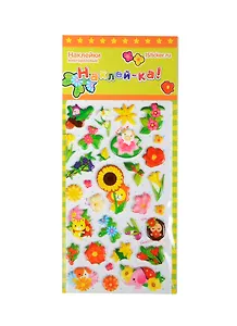 Наклейка декоративная зефирная 4 Цветы 1 (70х160) (Наклей-ка) (упаковка)