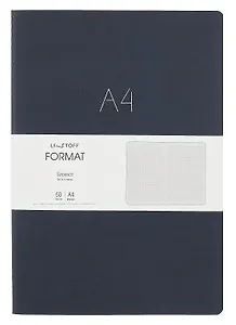Книга для записей А4 60л "Format. No 3" иск.кожа, интеграл.переплет, тиснение фольгой