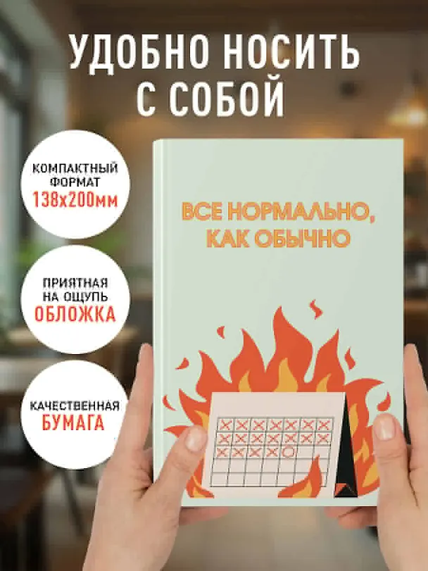 Ежедневник недатированный «Всё нормально, как обычно» А5, 72 листа, Эксмо 3121023 — 5