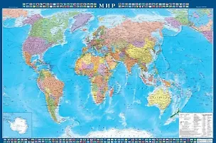 Книга Настенная карта. Мир. Политическая карта. Масштаб 1: 34 000 000 ()