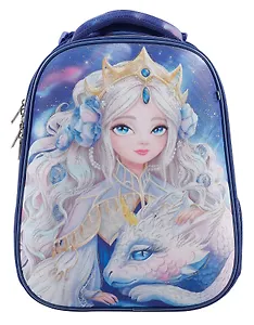 Ранец "Принцесса с драконом" 2 отделения, 37*27*13 см, 3 кармана, полиэстер