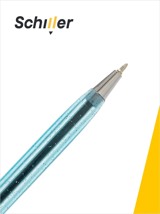Ручки шариковые синие 12 штук "Blue stars" 0,5 мм, Schiller 3066615 — 2