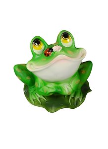 Фигурка Лягушонок на листе большой (20,5х16х17,5) (109-037)