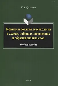 Термины и понятия лексикологии в схемах, таблицах, пояснениях и образцы анализа слов Учебное пособие