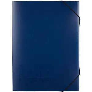 Папка на резинке А4 "MEGAPOLIS" 30мм, пластик, синий, Erich Krause