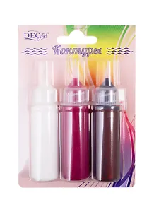 Набор контуров DecArt (Белый, Гранат, Коричневый) 3х20мл, Экспоприбор
