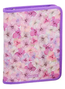 Папка для тетрадей А5 "Phloxes" молния с трех сторон, пластик, Erich Krause