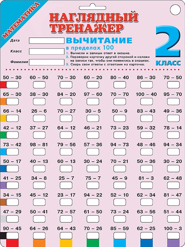 Книга Математика. Вычитание в пределах 100. 2 класс () — 1