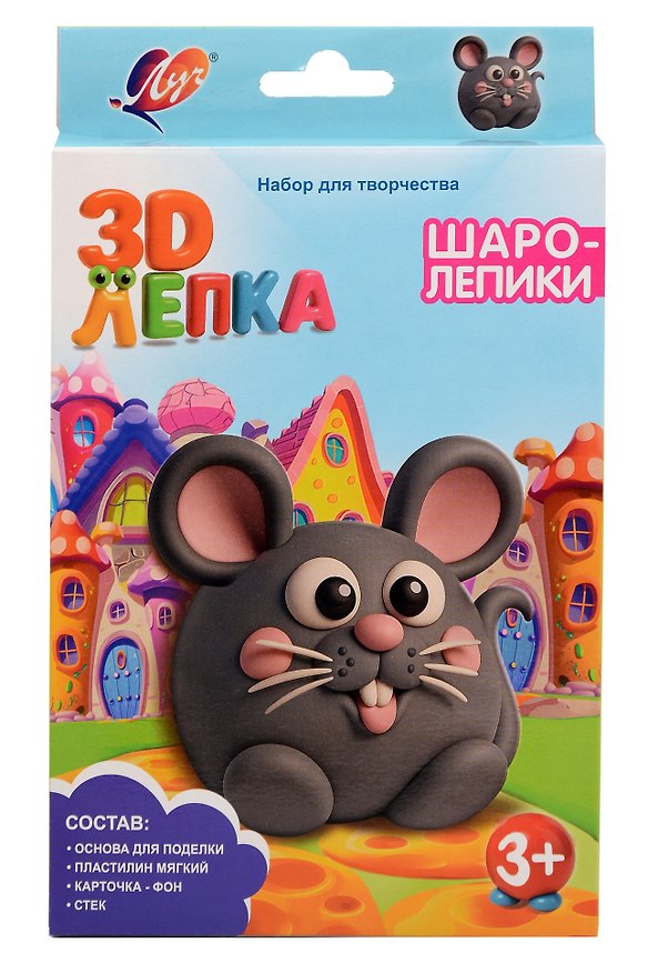 Набор для творчества с пластилином "Мышка" (серия "Шаролепики") 3155570 — 1