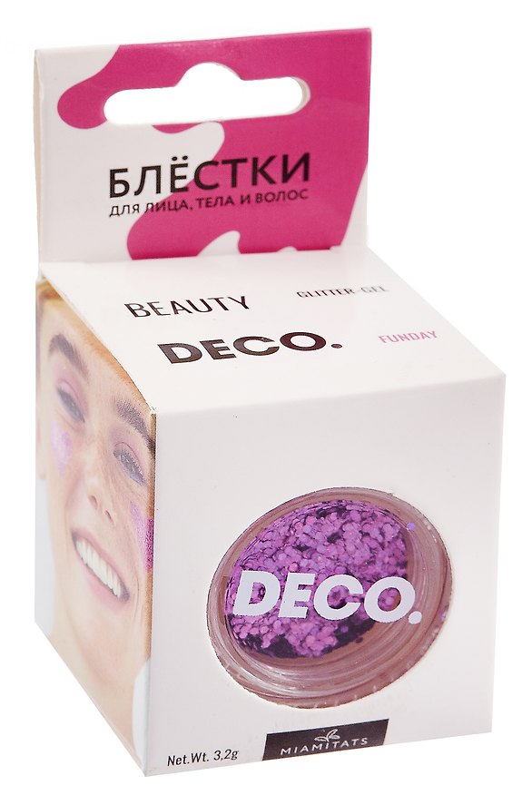 Блестки для лица, тела и волос `DECO.` by Miami tattoos (Funday) (181700) 3030568 — 1