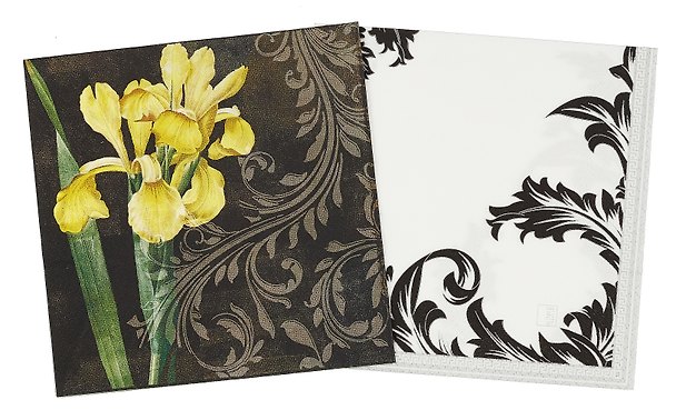 Салфетки для декупажа «Цветущее богатство черное», 2 штуки, Froggy Art 325255 — 1