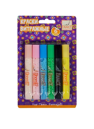 Краски витражные (FD020105) (C27241) (6цв.х10,5мл) (блистер) 2435282