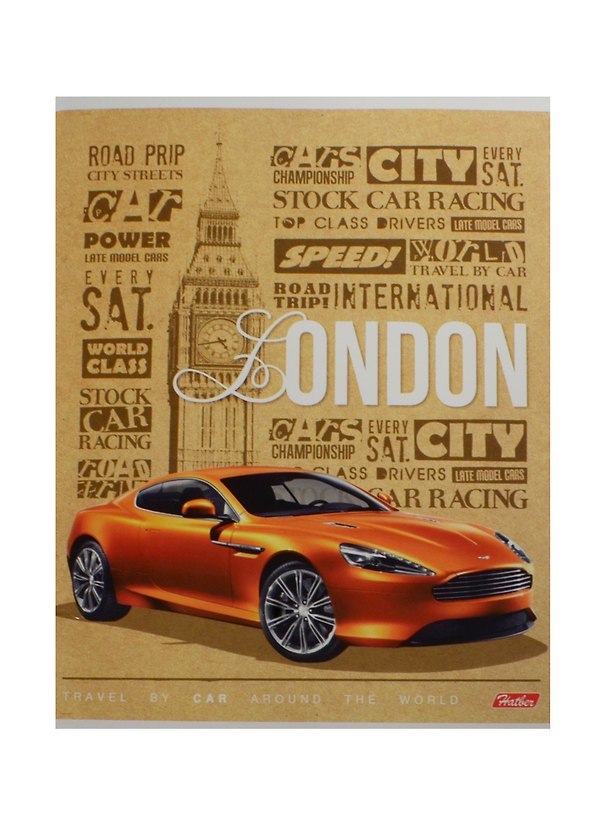 Тетрадь 48л кл. "АВТОМИР" мелов.картон, ассорти, Hatber 237595 — 1