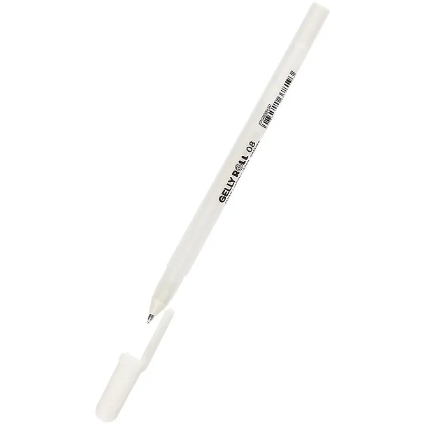 Ручка гелевая Gelly Roll белый 0,8мм средний стержень, Sakura 249905 — 2