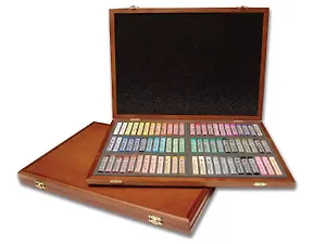 Пастель сухая мягкая 72цв, проф., квадратная, в деревянной коробке, MUNGYO