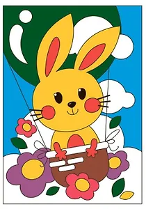 Набор для творчества. Картина по номерам "Зайчик-путешественник"