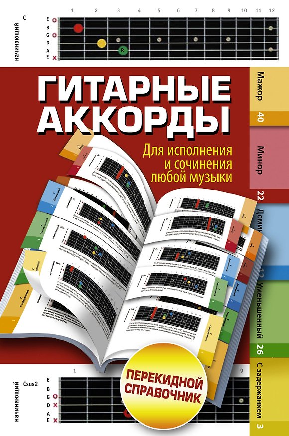 Книга Гитарные аккорды. Для исполнения и сочинения любой музыки. Перекидной справочник () — 1
