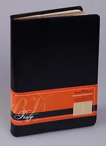 Ежедневник недат. А5 208л "PROFY" черный, иск.кожа, золотой обрез, ляссе, Bruno Visconti
