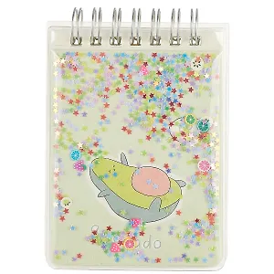 Блокнот с блестками "Avocado", А7, 80 листов, линейка