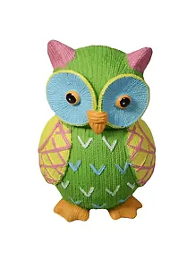Сувенир Феникс Презент Копилка декоративная Сова зеленая 9,5*8,5*13,5см (полирезина) 39184