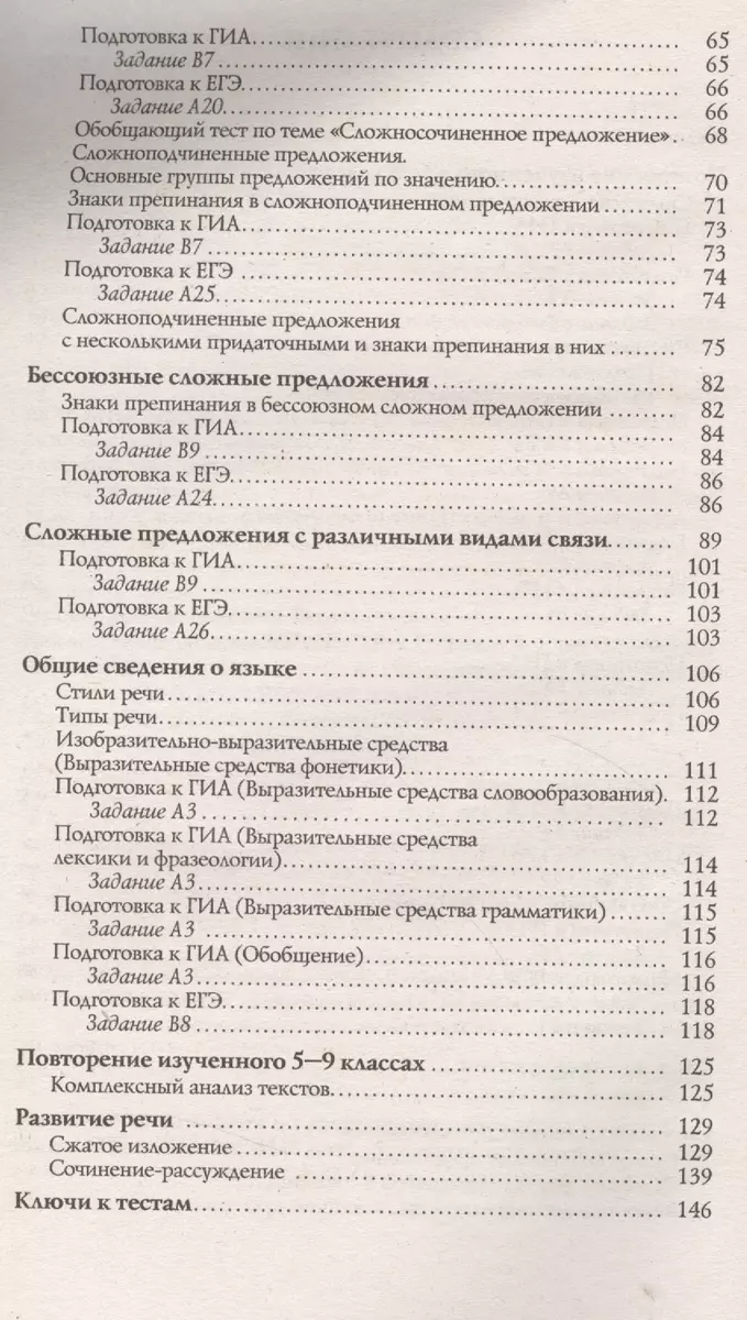 Тесты и задания по русскому языку для подготовки к ГИА: к учебнику Л.  Тростенцовой, Т. Ладыженской и др. 