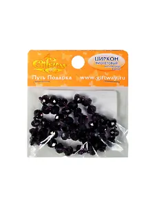 Натур. камни Циркон фиолетовый (скрепл. бусины) (00009444) (40шт) (8х5мм) (упаковка)