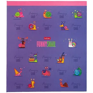 Папка-обложка для тетради со сменными блоками А5 "Прикольные улитки" 2 кольца 2877484