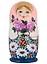 Матрешка 5 в 1 средняя (Цветы, Эскиз 12, Ромашки) — 2960825 — 1