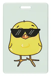 Чехол для карточек вертикальный Цыпленок в солнцезащитных очках (ДК2024-465)