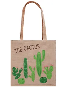 Сумка джутовая M Кактусы (32х34х18) (12-Eline-5-M)