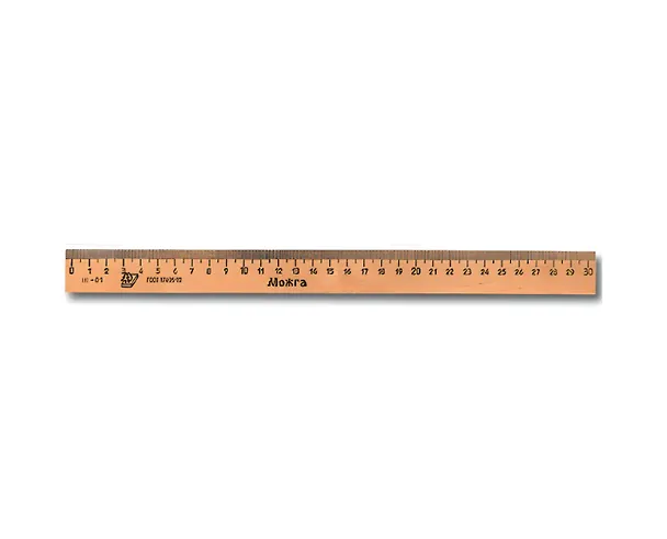 Линейка деревянная, 30см  203120 — 2