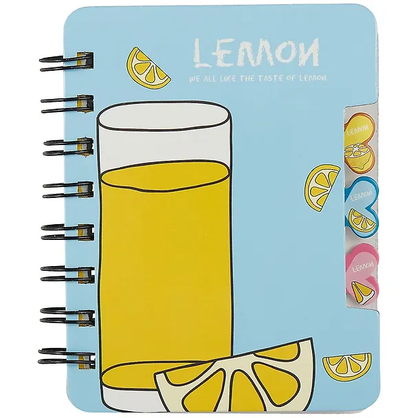 Записная книжка «Lemon» А6, 57 листов в линейку, спираль, в ассортименте 2885724 — 1