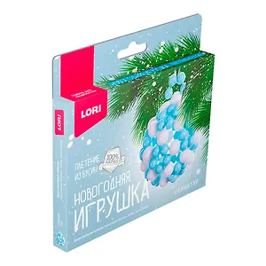 Новогодняя игрушка. Плетение из бусин "Снежный узор" Пз/Бус-014