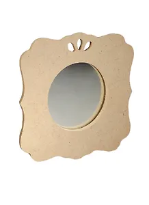 Зеркало №3 из МДФ фигурное с капельками (зеркало вынимается) (АН6140085) (22х22см/12х12см)